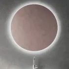 مجموعة حمام مع درج بلون وردي فاتح وحوض من رخام كالاكاتا - إليوس Viadurini