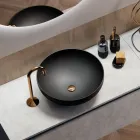 طقم حمام متكامل مع حوض غسيل، قاعدة معلقة، ومرآة، صنع في إيطاليا - دريم Viadurini