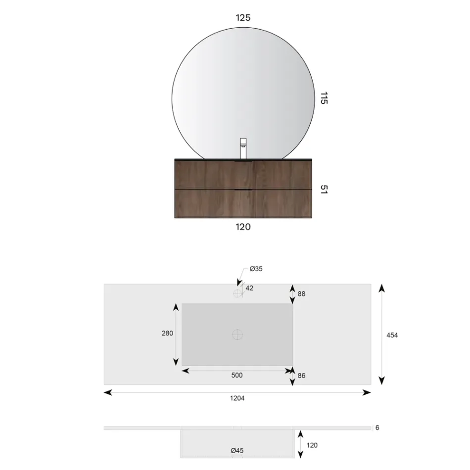 مجموعة حمام مع حوض غسيل من نوع نوار ديزير غريس - أوريون Viadurini