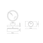 مجموعة حمام متكاملة مع حوض غسيل ومرآة من الراتنج، صنع في إيطاليا - بالوم Viadurini