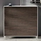 طقم حمام متكامل مع مرآة وقاعدة وحوض غسيل من الراتنج، صنع في إيطاليا - كيلو Viadurini