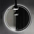 طقم حمام متكامل مع مرآة وقاعدة وحوض غسيل من الراتنج، صنع في إيطاليا - كيلو Viadurini