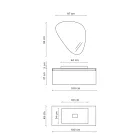 طقم حمام متكامل مع مرآة عصرية، وقاعدة وحوض غسيل مصنوعين في إيطاليا - حلم Viadurini