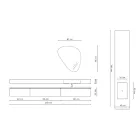 طقم حمام متكامل مع مرآة عصرية وحوض غسيل، صنع في إيطاليا - بالوم Viadurini