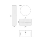 مجموعة حمام من خشب البلوط ريو كانيتاتو، صنع في إيطاليا - أفروديت Viadurini