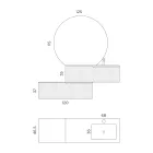 مجموعة حمام من خشب البلوط ريو والرمادي كانيتاتي، صنع في إيطاليا - كرونو Viadurini