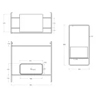 حوض غسيل حمام من السيراميك والمرايا صنع في إيطاليا - شانتال Viadurini
