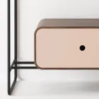 حوض غسيل حمام من السيراميك والمرايا مصنوع في إيطاليا - شانتال Viadurini