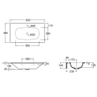 حوض غسيل حمام من السيراميك والمرايا مصنوع في إيطاليا - شانتال Viadurini