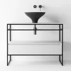 حوض غسيل حمام من السيراميك والمرايا مصنوع في إيطاليا - هوسكار Viadurini