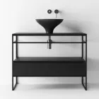 حوض غسيل حمام من السيراميك والمرايا مصنوع في إيطاليا - هوسكار Viadurini