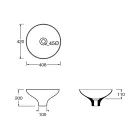 حوض غسيل حمام من السيراميك والمرايا مصنوع في إيطاليا - هوسكار Viadurini