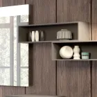 تركيبة حمام معلقة باللون الرمادي الدخاني من فينيكس، صنع في إيطاليا، نابولي Viadurini