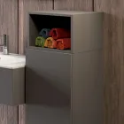 تركيبة حمام معلقة باللون الرمادي الدخاني من فينيكس، صنع في إيطاليا، نابولي Viadurini