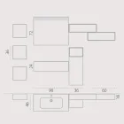 تركيبة حمام معلقة باللون الرمادي الدخاني من فينيكس، صنع في إيطاليا، نابولي Viadurini