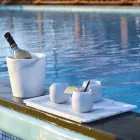 تركيبة من كأسين من رخام كارارا الأبيض صنع في إيطاليا - دولا Viadurini