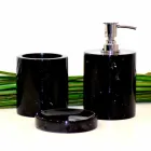 مجموعة من 3 إكسسوارات حمام من الرخام المصقول، صنع في إيطاليا - تريفيو Viadurini