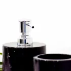 مجموعة من 3 إكسسوارات حمام من الرخام المصقول، صنع في إيطاليا - تريفيو Viadurini