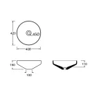 خزانة حمام مع حوض غسيل وقاعدة ومرآة، صنع في إيطاليا - هوسكار Viadurini