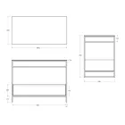 خزانة حمام مع حوض غسيل وقاعدة ومرآة، صنع في إيطاليا - هوسكار Viadurini