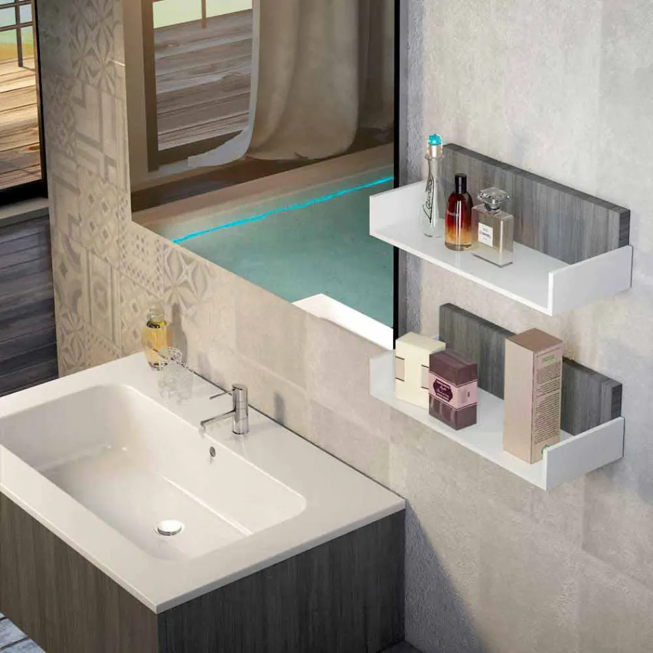 أثاث حمام خشبي مركب مصنوع في إيطاليا فورلي Viadurini