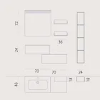 أثاث حمام خشبي مركب مصنوع في إيطاليا فورلي Viadurini