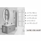 تركيبة أثاث الحمام المعلق بتصميم خشبي مصنوع في إيطاليا جنوة Viadurini