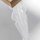 كونسول حائط من البليكسيجلاس الشفاف والخشب بتصميم عصري - بيتون Viadurini