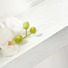 طاولة كونسول حائطية من الخشب الرمادي والأبيض أو كورتين وزجاج شبكي - ليوباردي Viadurini