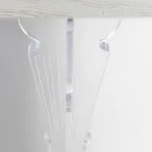 طاولة كونسول حائطية من الخشب الرمادي والأبيض أو كورتين وزجاج شبكي - ليوباردي Viadurini