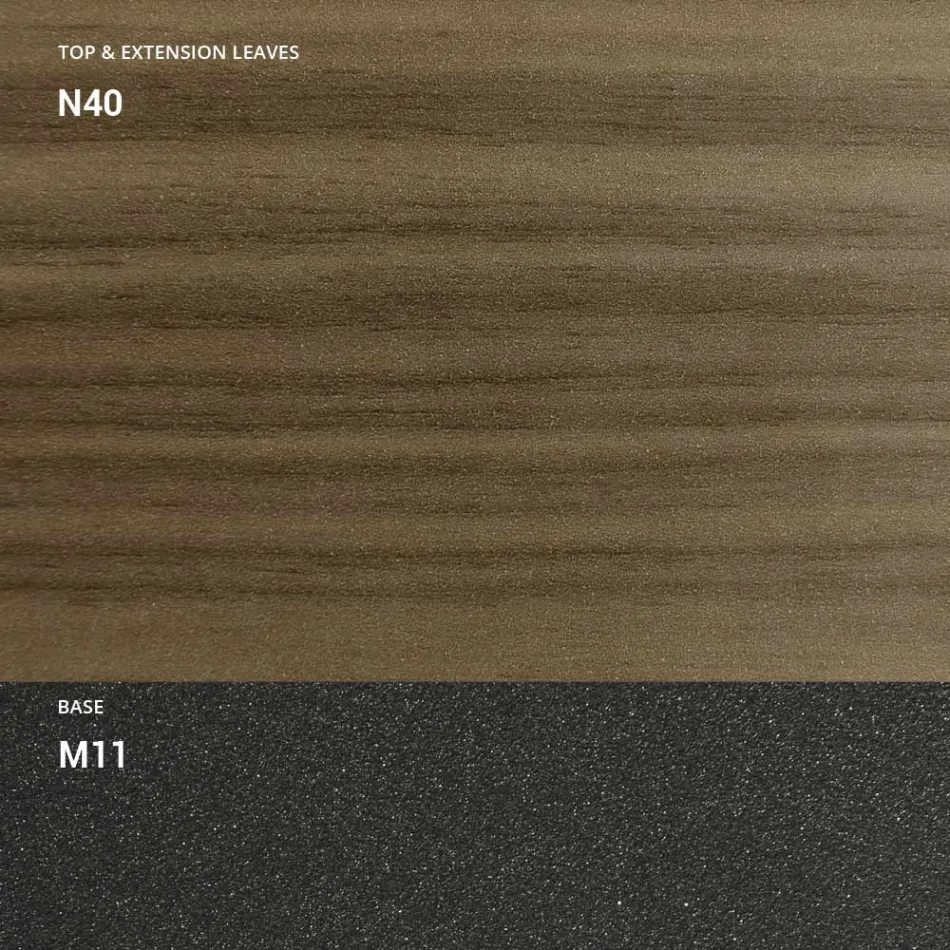 وحدة تحكم قابلة للتمديد بطول 150 سم مصنوعة من المعدن والميلامين في إيطاليا - قابلة للطي Viadurini