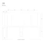 وحدة تحكم قابلة للتمديد حتى 290 سم من خشب الميلامين صنع في إيطاليا - باريد Viadurini