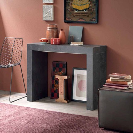 وحدة تحكم قابلة للتمديد حتى 290 سم مع سطح خشبي صنع في إيطاليا - سيريجنو Viadurini