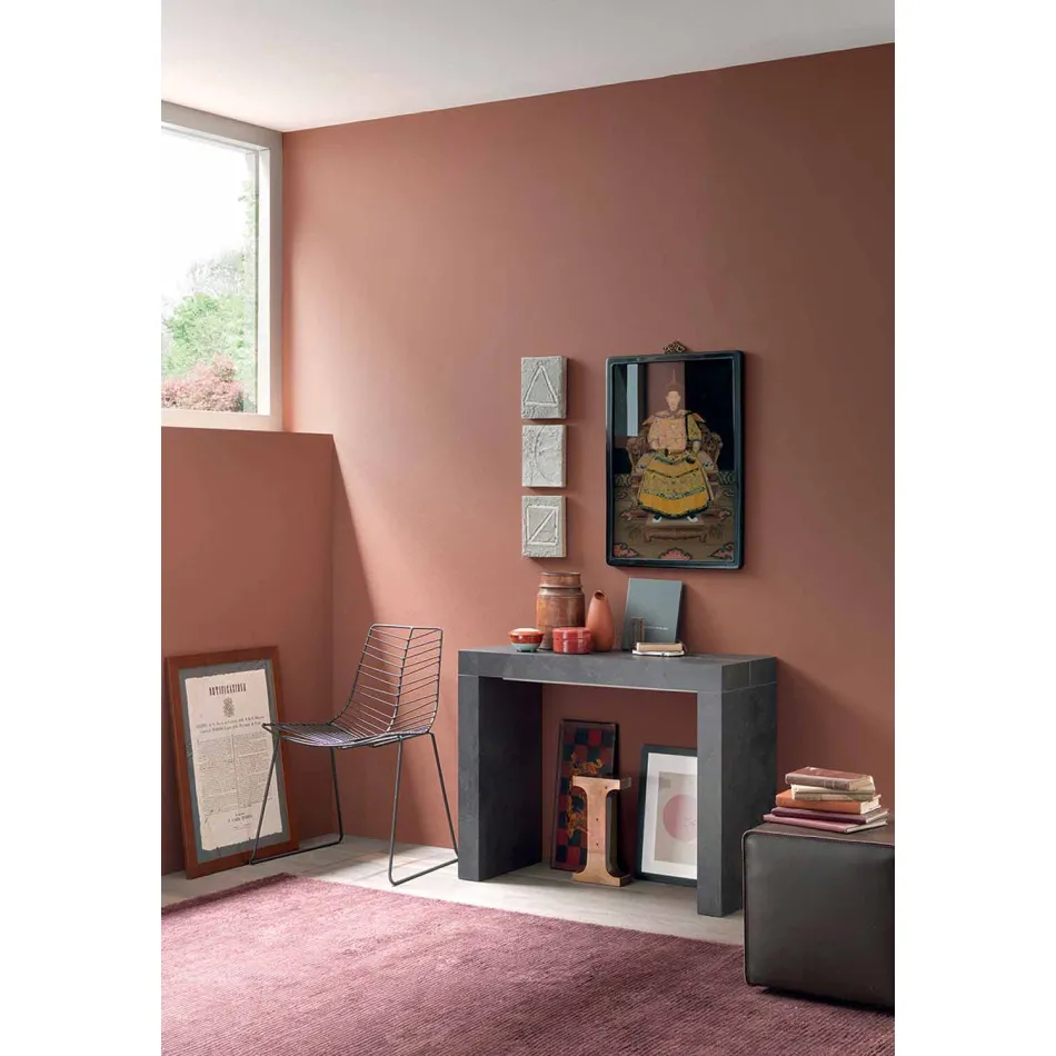 وحدة تحكم قابلة للتمديد حتى 290 سم مع سطح خشبي صنع في إيطاليا - سيريجنو Viadurini