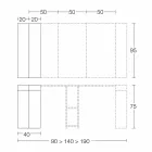 وحدة تحكم قابلة للتمديد حتى 290 سم مع سطح خشبي صنع في إيطاليا - سيريجنو Viadurini
