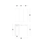 وحدة تحكم قابلة للتمديد حتى 90 سم من الميلامين والمعدن صنع في إيطاليا - حقيبة Viadurini