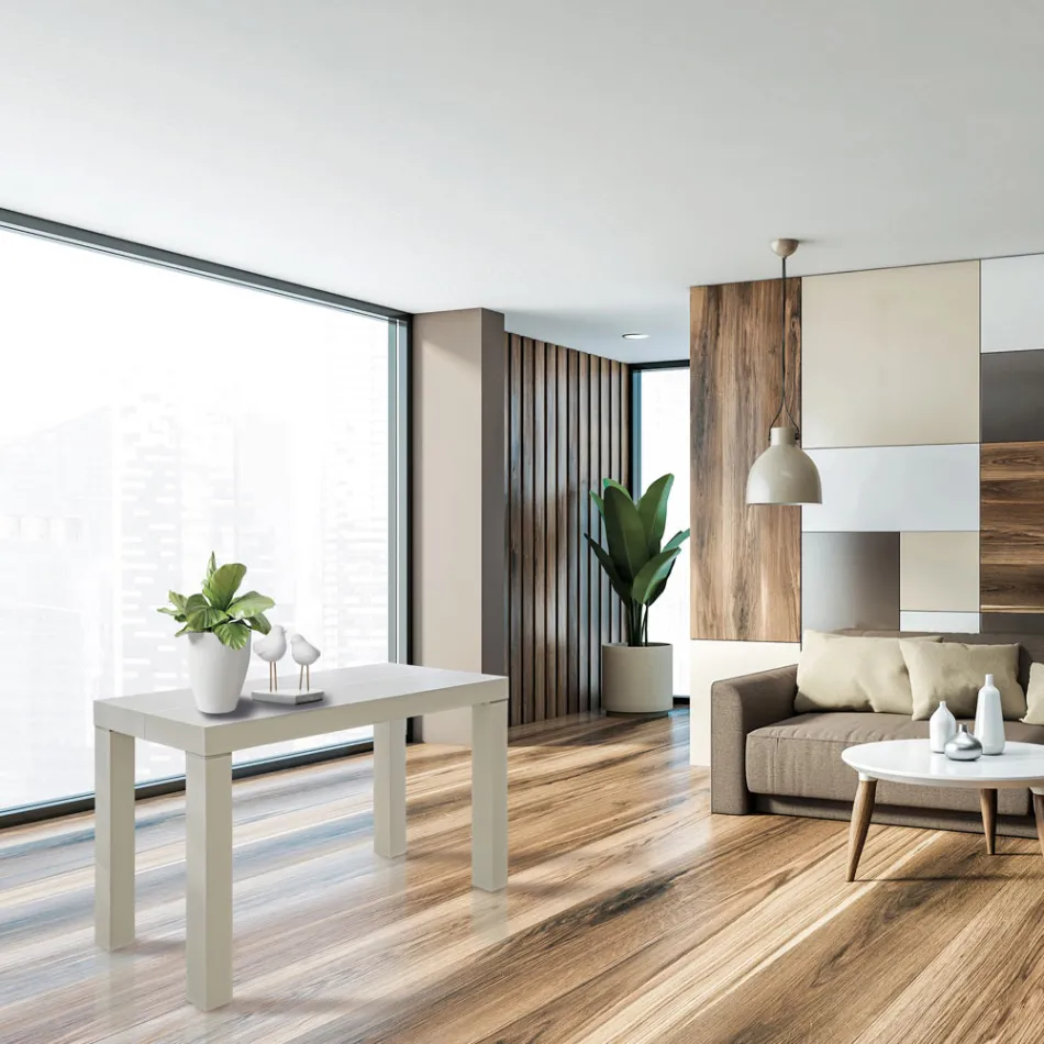 وحدة تحكم قابلة للتمديد من خشب الدردار مع ملحقات مصنوعة في إيطاليا - غاندالف Viadurini