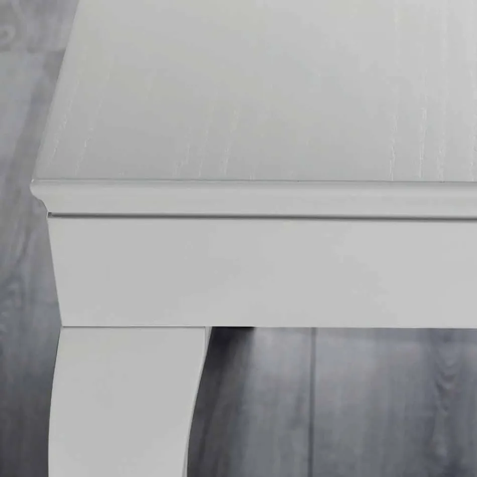 وحدة تحكم قابلة للتمديد من خشب الدردار المطلي باللون الرمادي - نقار الخشب Viadurini