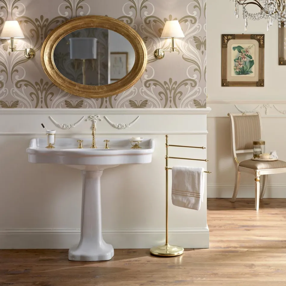 وحدة تحكم حمام سيراميك عتيقة على عمود، صنع في إيطاليا - بولينا Viadurini