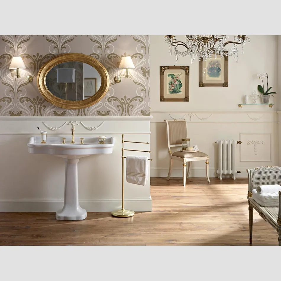 وحدة تحكم حمام سيراميك عتيقة على عمود، صنع في إيطاليا - بولينا Viadurini