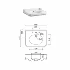 وحدة تحكم حمام سيراميكية مقاس 65 سم مع أقدام معدنية صنع في إيطاليا Nausica Viadurini