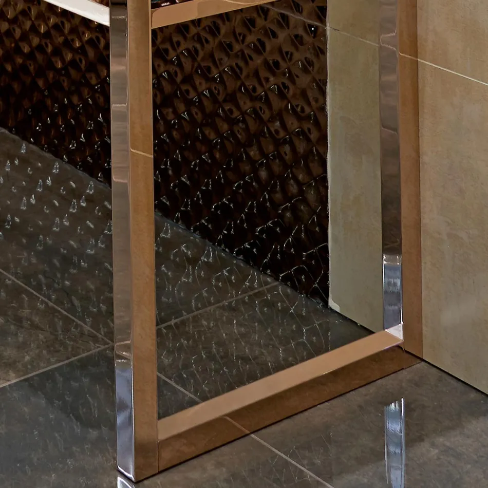 وحدة تحكم حمام عتيقة مقاس 135 سم مع وعاء مزدوج من السيراميك مع أقدام - نوسيكا Viadurini