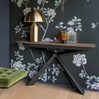 وحدة تحكم مع سطح بتأثير الملاط وقاعدة معدنية صنع في إيطاليا - Timedio Viadurini