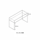 وحدة تحكم مدخل من زجاج شفاف للغاية مع درجين من خشب الجوز كاناليتو - سيليكس Viadurini