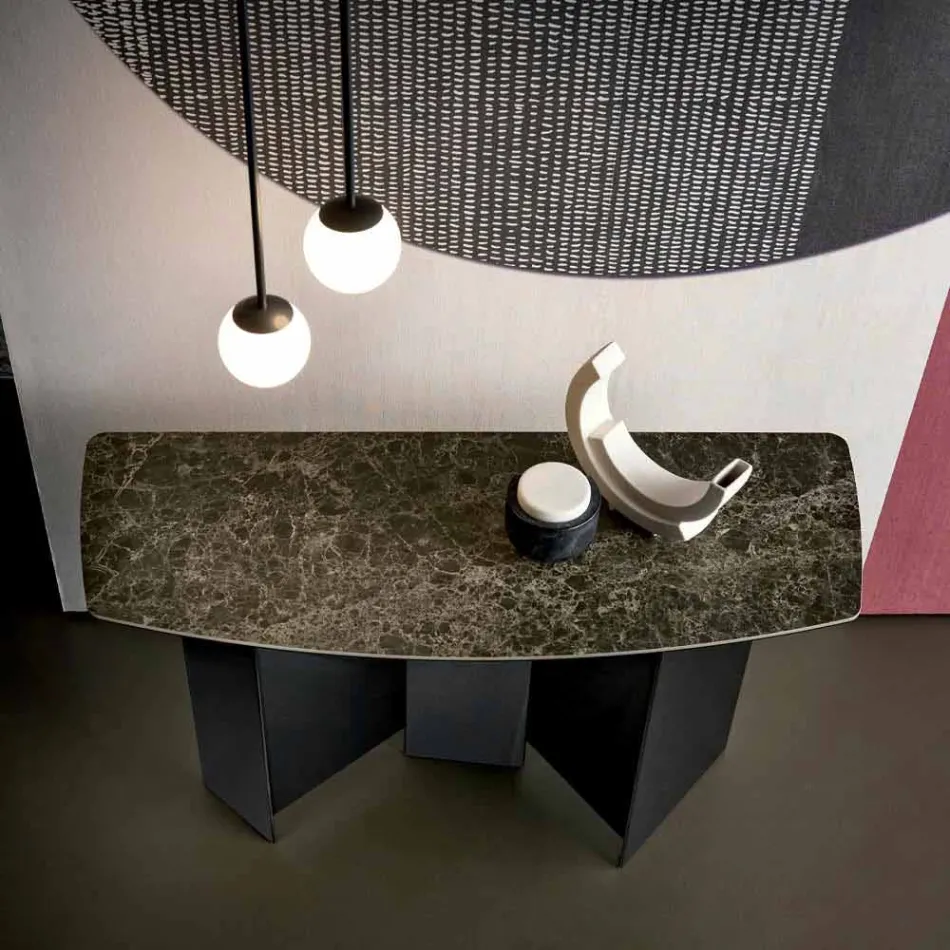 وحدة تحكم بتصميم إيطالي من السيراميك والزجاج - عشوائي Viadurini