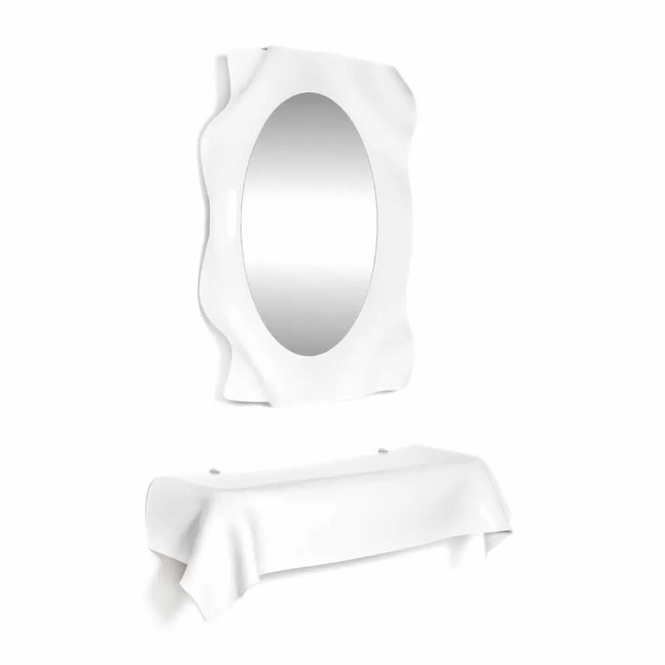 درج بتصميم عصري من زجاج شبكي أبيض Viadurini