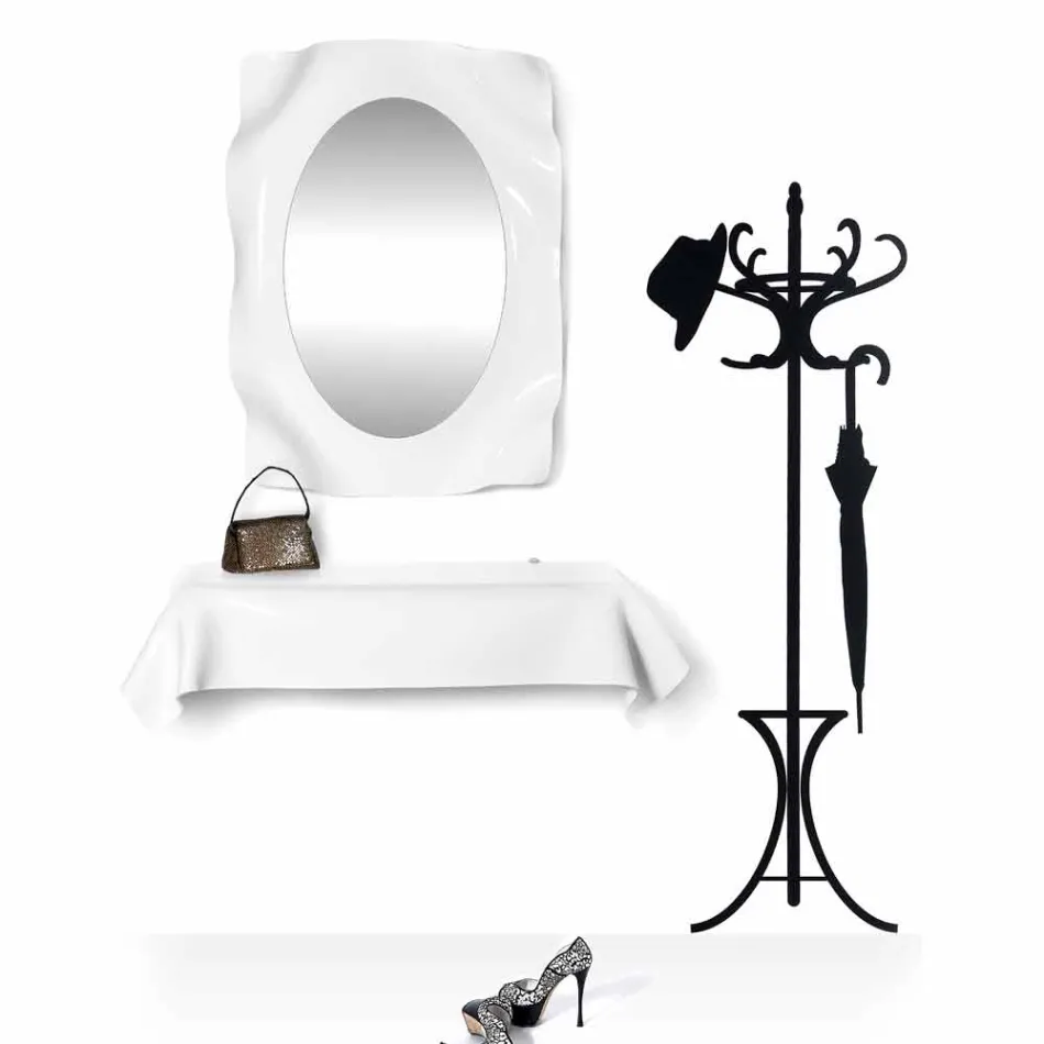 درج بتصميم عصري من زجاج شبكي أبيض Viadurini