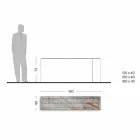 وحدة تحكم بتصميم مع سطح من الرخام وقاعدة زجاجية مصنوعة في إيطاليا - مولينو Viadurini