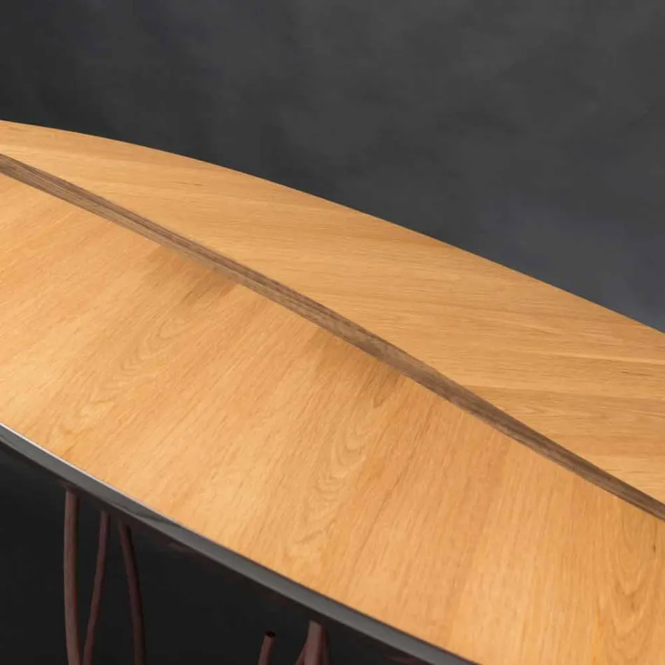 وحدة تحكم بتصميم من خشب البلوط وخشب الجوز الصناعي فينيس Viadurini