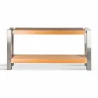 طاولة وحدة تحكم مستطيلة بتصميم مزدوج من خشب البلوط آيدا Viadurini